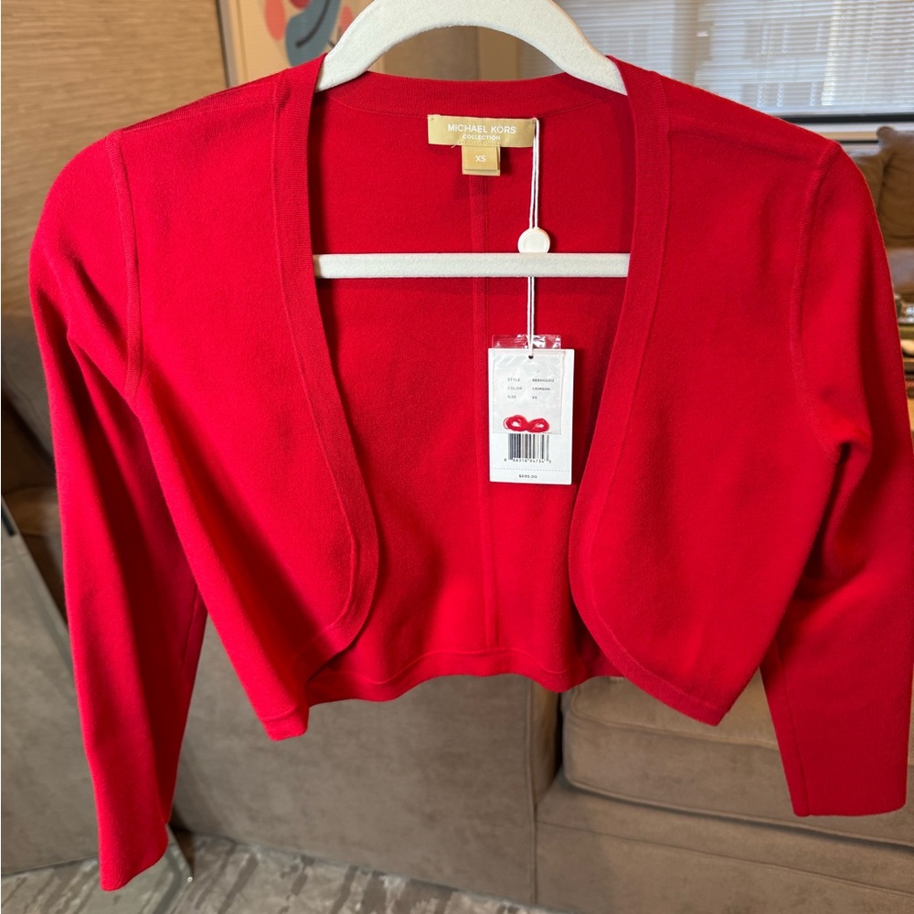 Michael Kors Collection Red Bolero NWT
